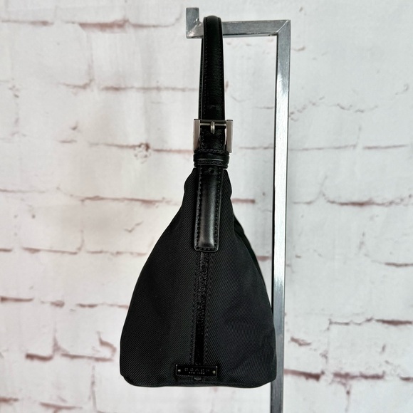 COACH Y2K 6.5”x4” Leather Trim Black Nylon Pewter Hardware Lightweight Mini Bag - Picture 11 of 14